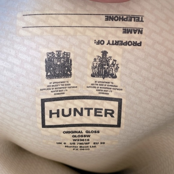 Hunter Tall Grey Glossy Rainboots (8 US / 39 EU) - Picture 3 of 7